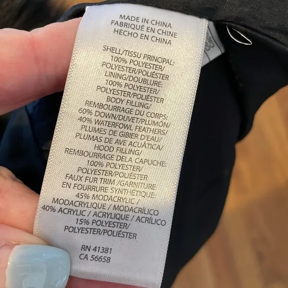 Lauren Ralph Lauren Black Down Puffer Coat size small