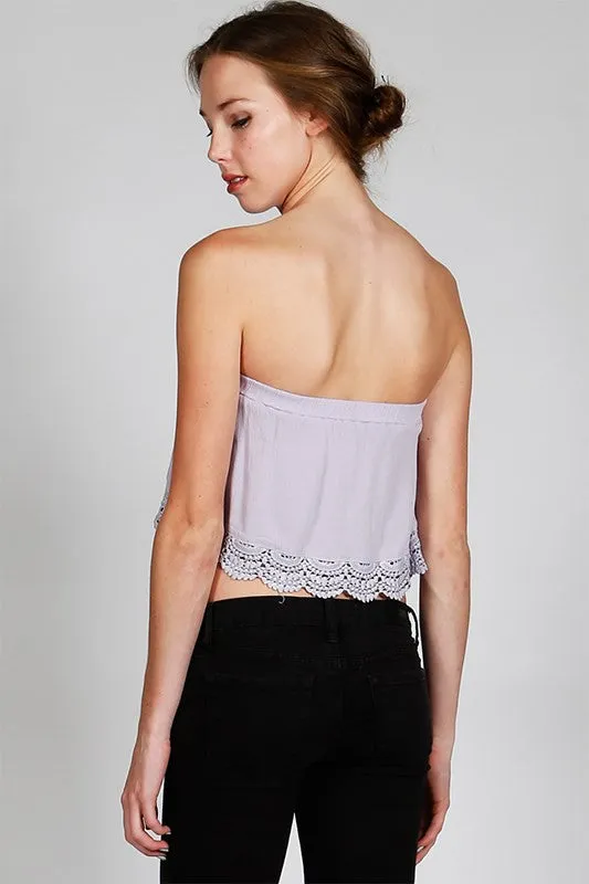 Lavender and Lace Tube Top
