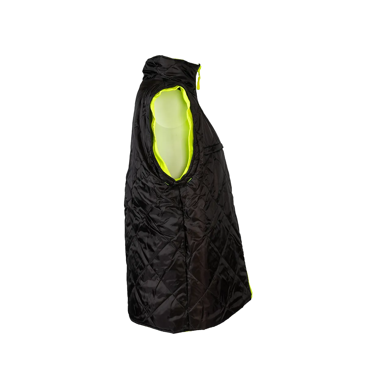 LBRVQJV-C3 ANSI Class 3 Lime/Black Reversible Waterproof 4-in-1 Quilted Jacket with Detachable Sleeves