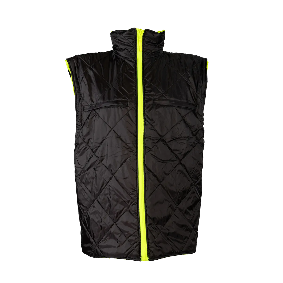 LBRVQJV-C3 ANSI Class 3 Lime/Black Reversible Waterproof 4-in-1 Quilted Jacket with Detachable Sleeves