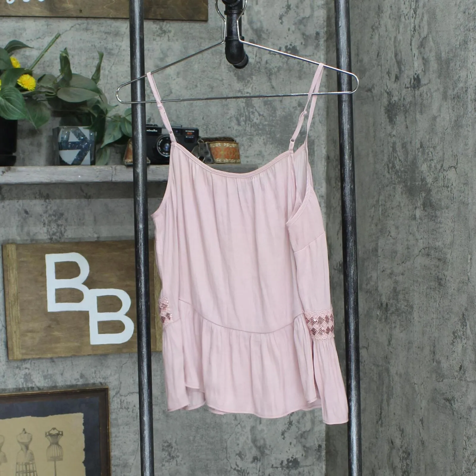 Lc Lauren Conrad Women's Flowy Peplum Tank WL23W032RS