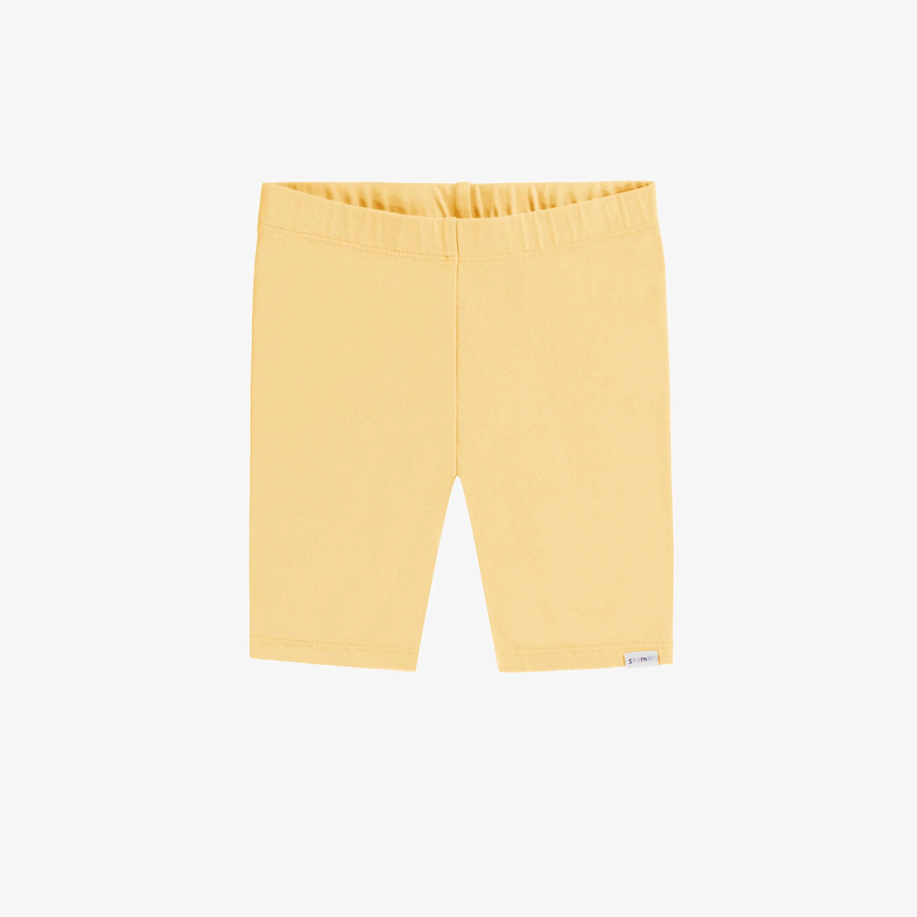 Legging court jaune en jersey doux extensible, enfant || Yellow short legging in soft stretch jersey, child
