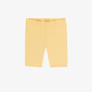 Legging court jaune en jersey doux extensible, enfant || Yellow short legging in soft stretch jersey, child