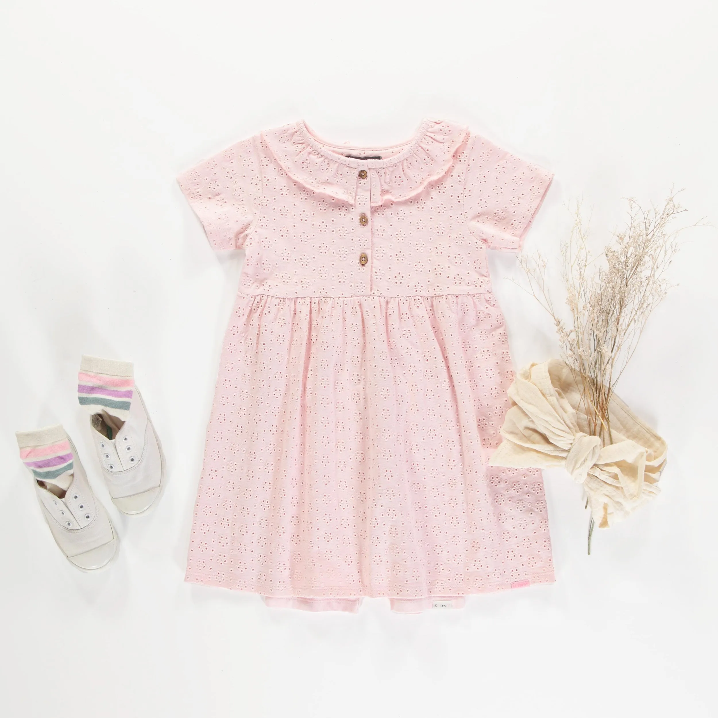 Legging court rose en jersey doux extensible, enfant || Pink short legging in soft stretch jersey, child