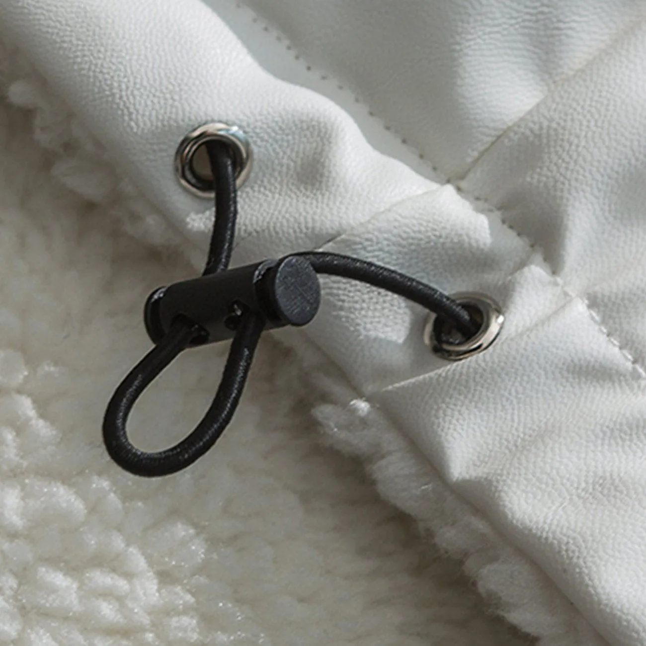 Letter Print Reversible Sherpa Jacket