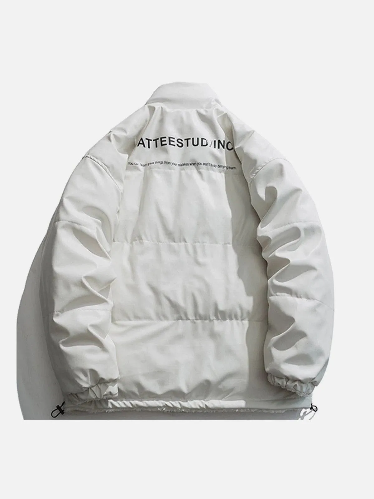 Letter Print Reversible Sherpa Jacket