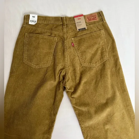 Levi's Jeans Women's 31x30 Low Pro Straight Legs  Brown Corduroy Irregular