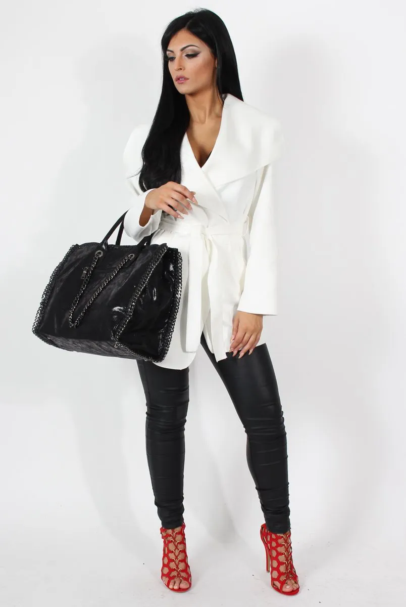 Lexis Black PU High Waisted Jeans