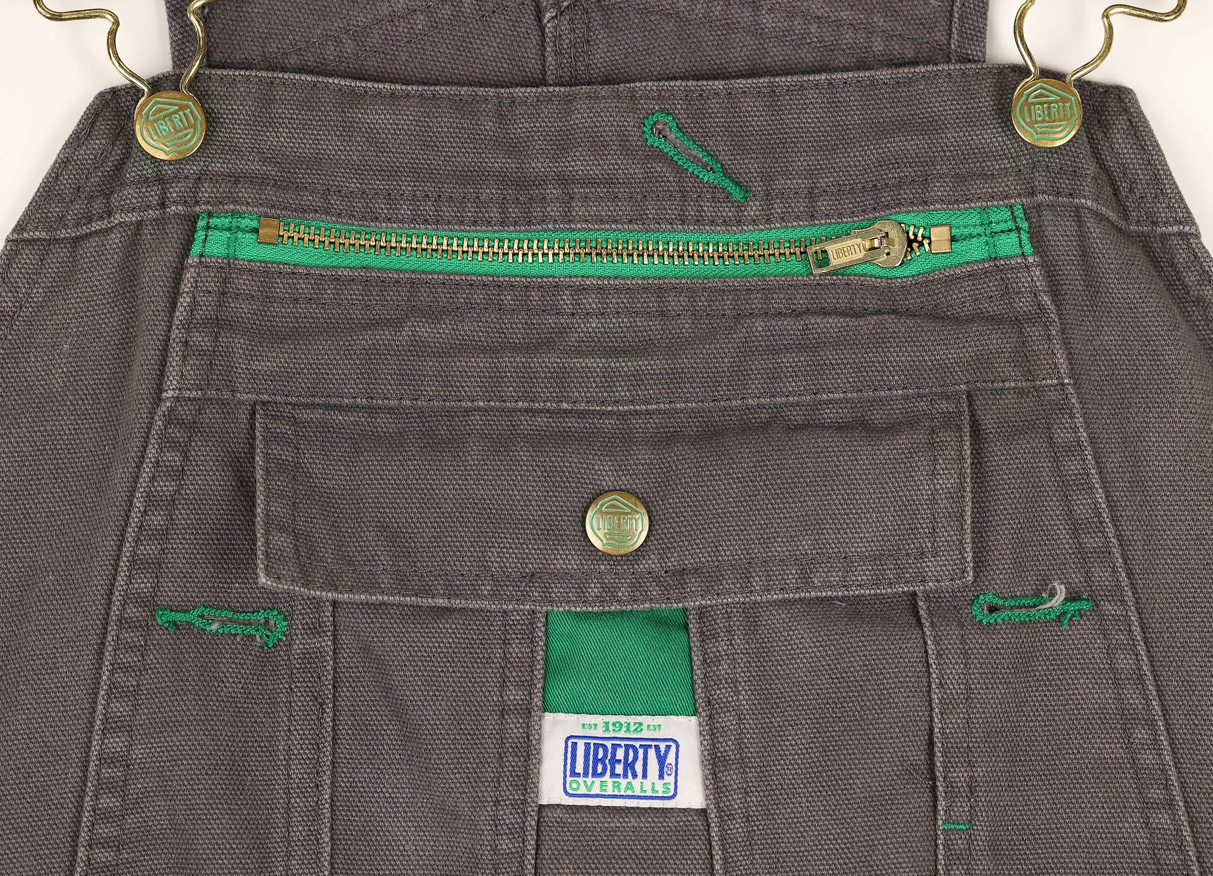 Liberty Overalls Full Length Dungarees - Grey - L
