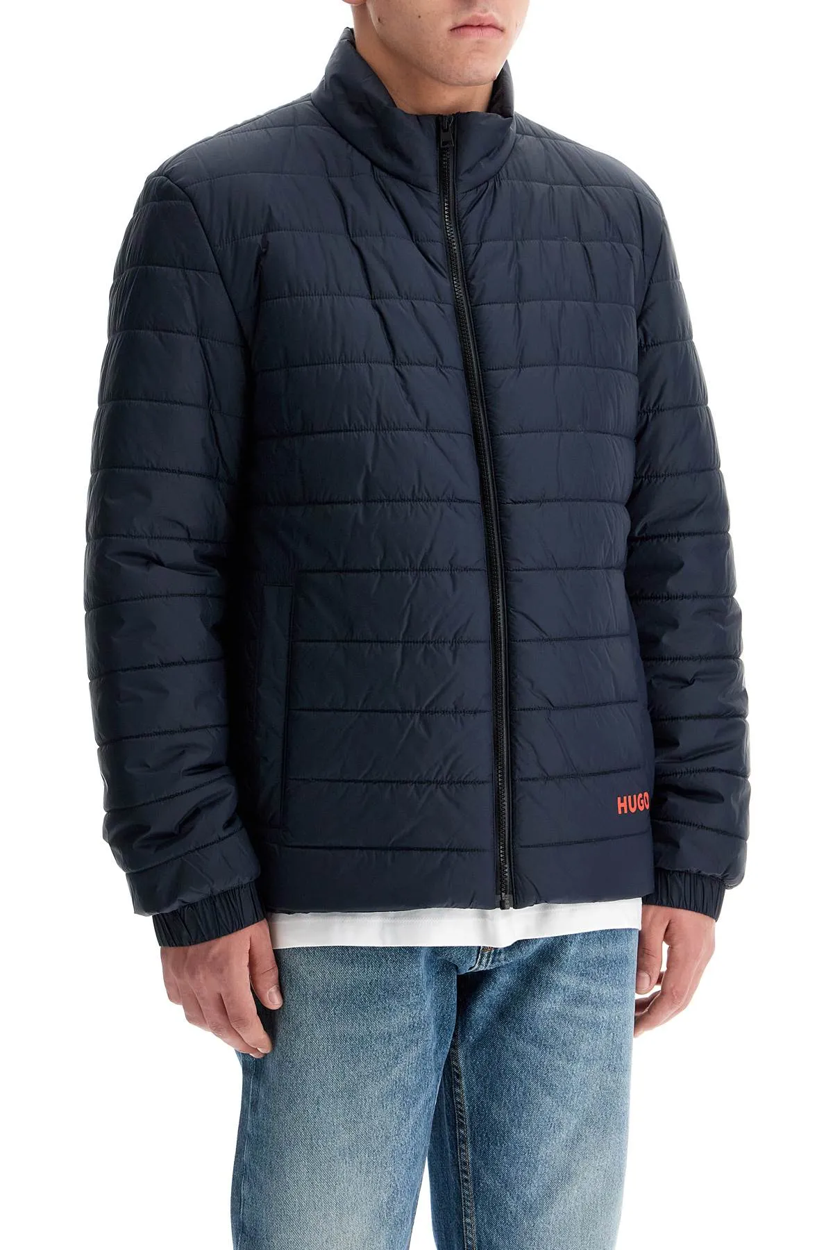 lightweight recycled nylon down jacket