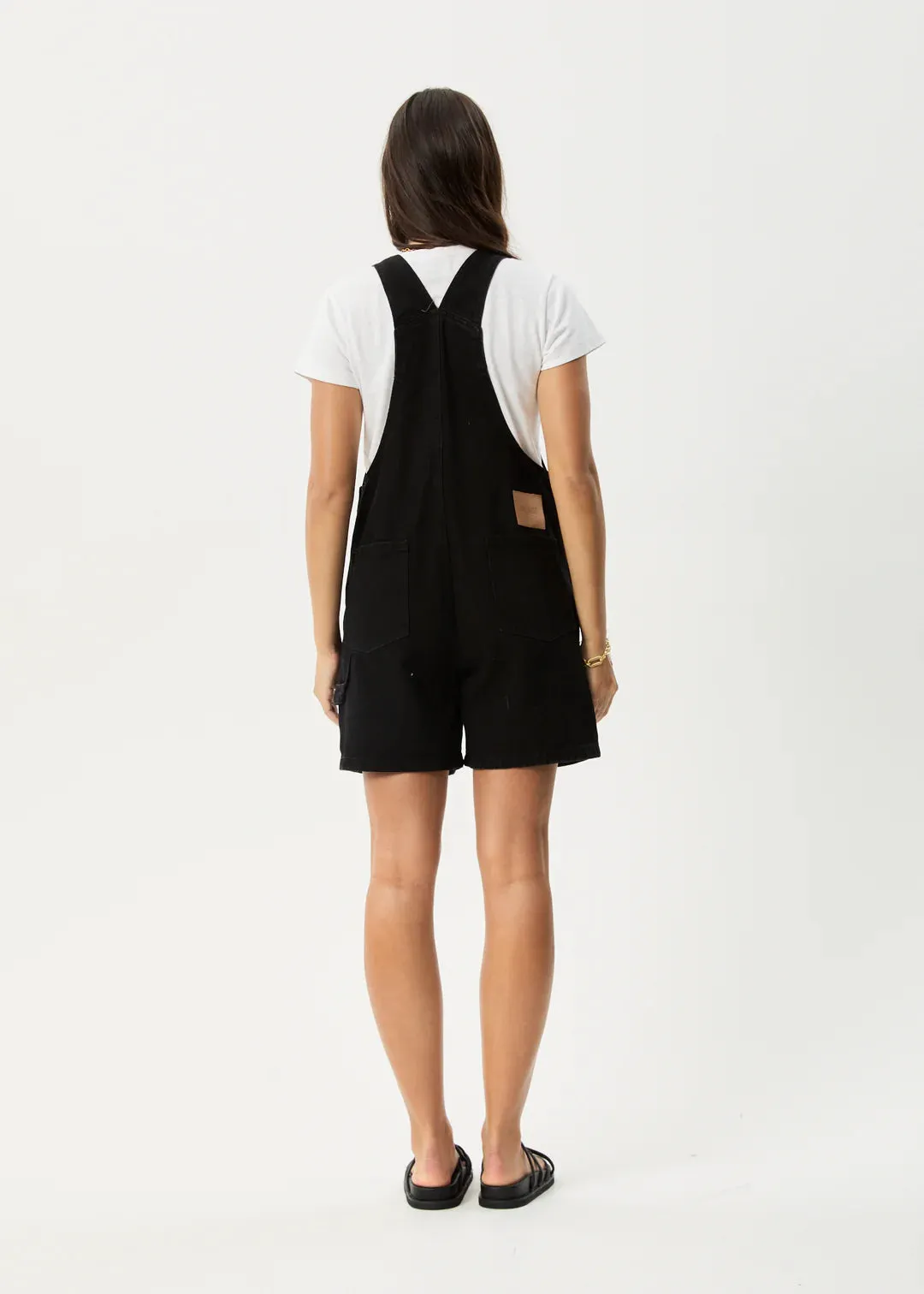 Lil Louis Denim Overalls- Washed Black
