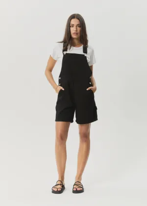 Lil Louis Denim Overalls- Washed Black