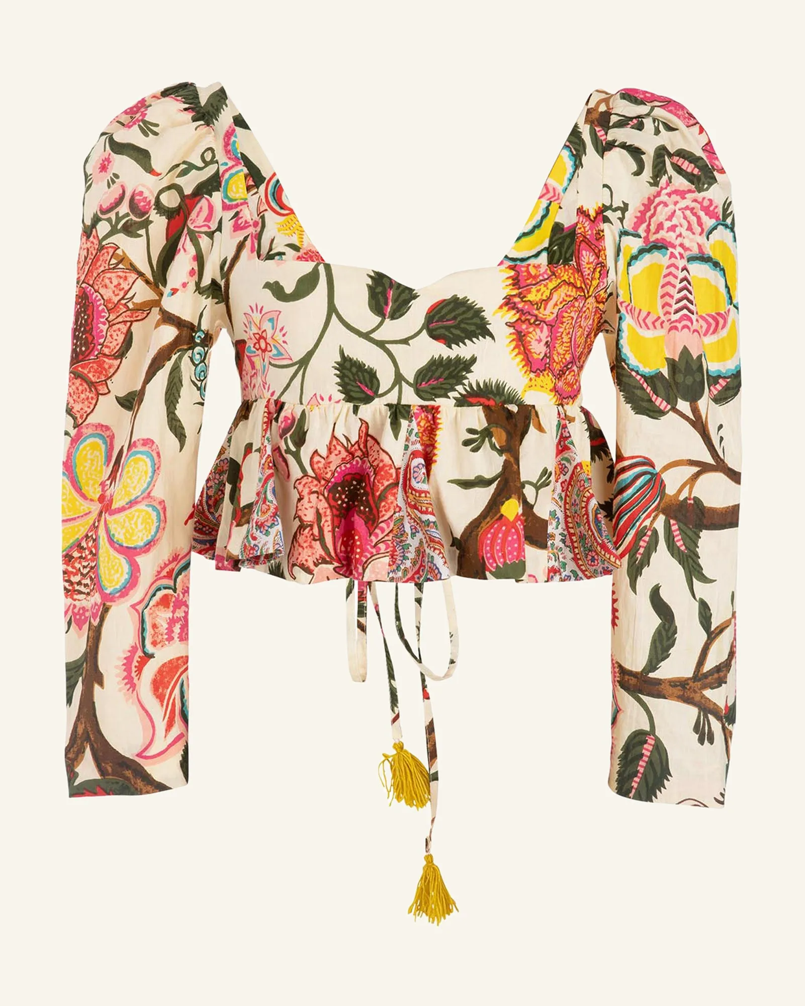 Lila Canary Peplum Top
