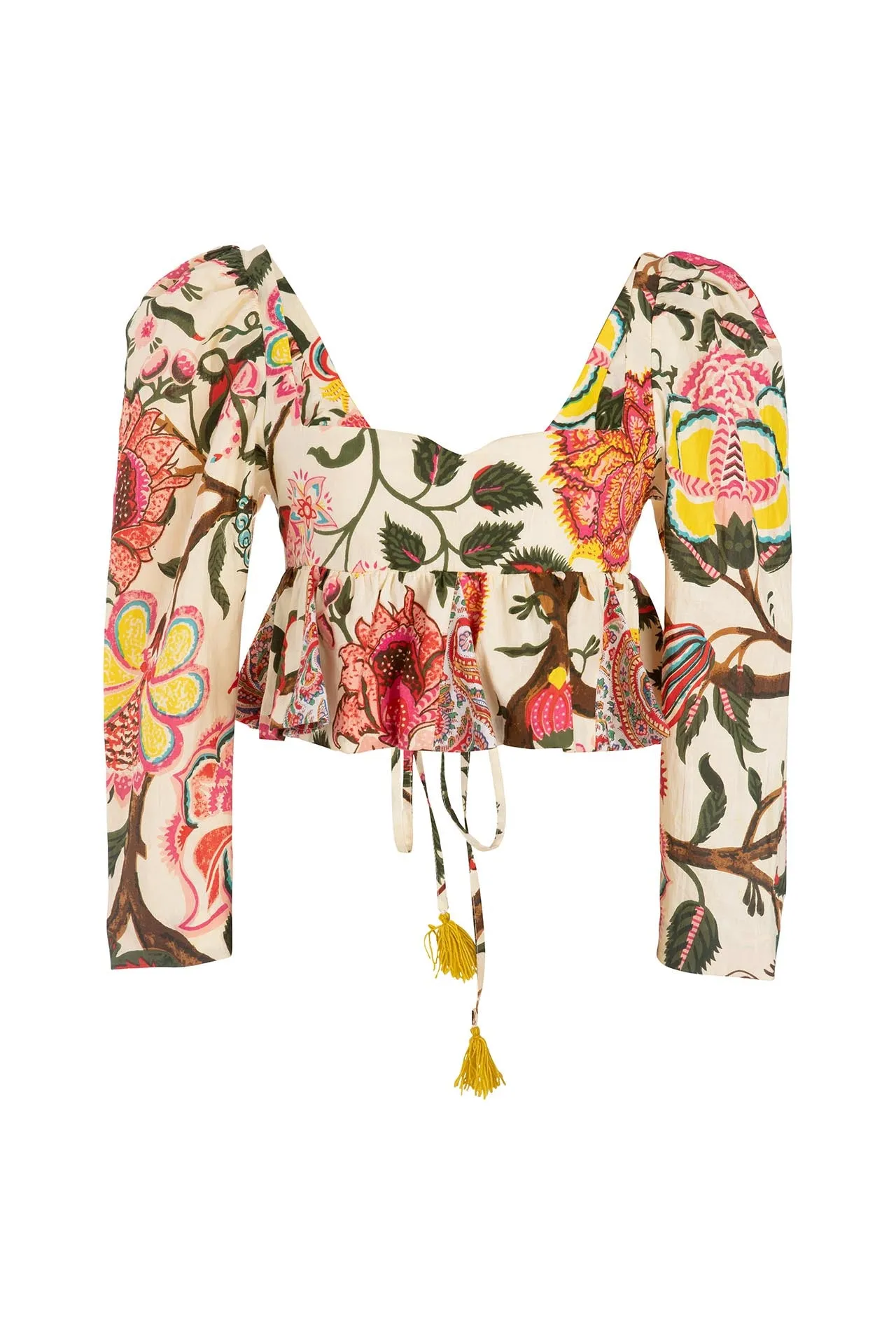 Lila Canary Peplum Top