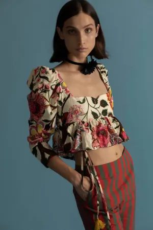 Lila Canary Peplum Top