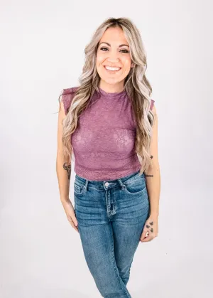 Lilac Lace Layering Top
