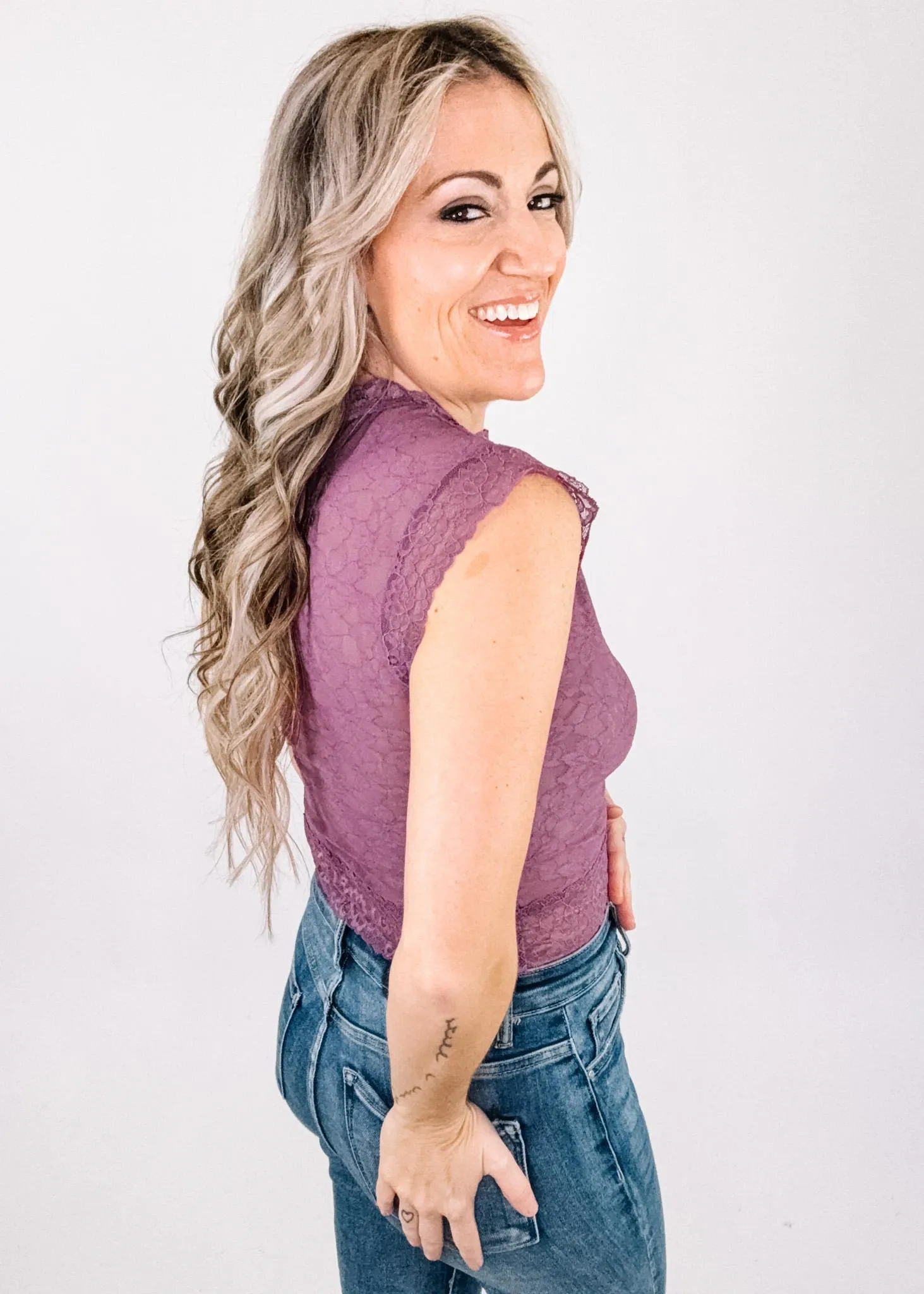 Lilac Lace Layering Top
