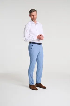Linen Stretch Travel Pant - Light Blue
