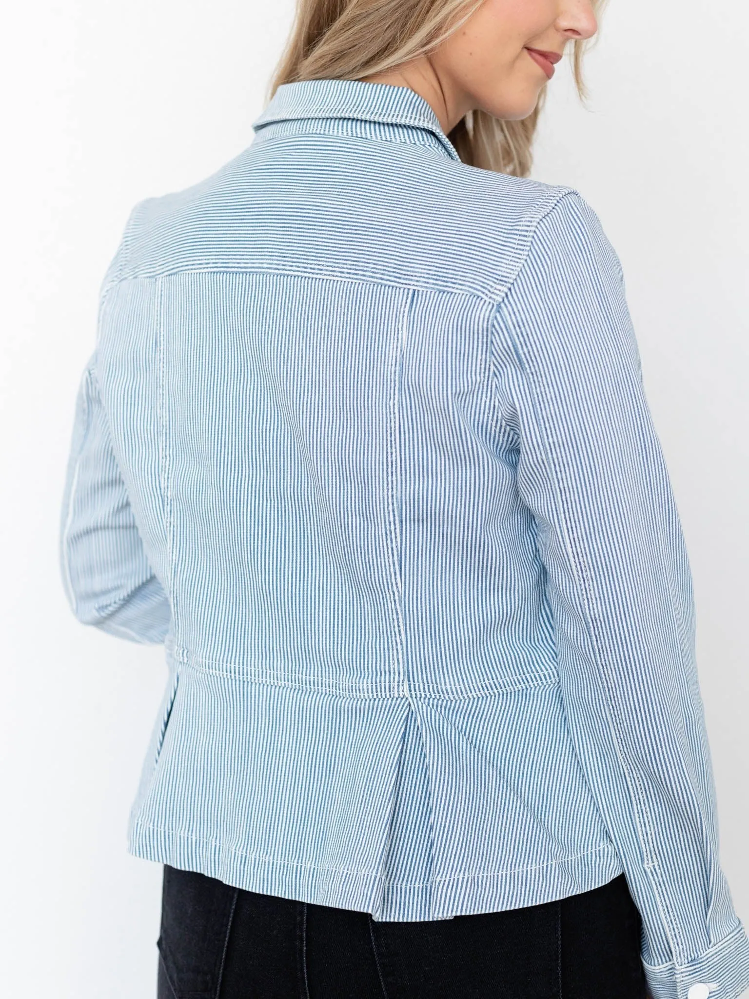 Liverpool Peplum Denim Jacket