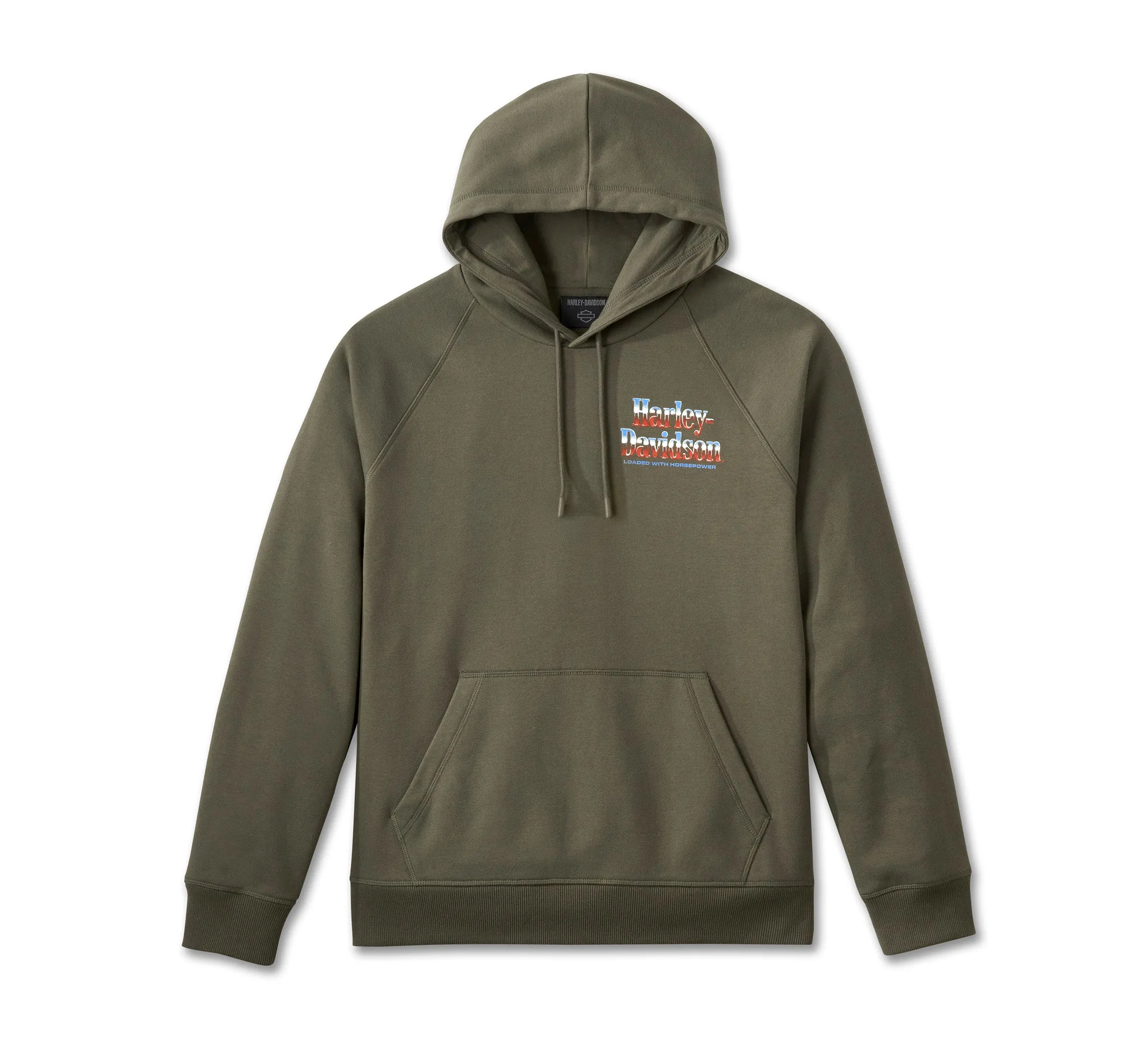 Loaded with Horsepower Raglan Hoodie - Grape Leaf