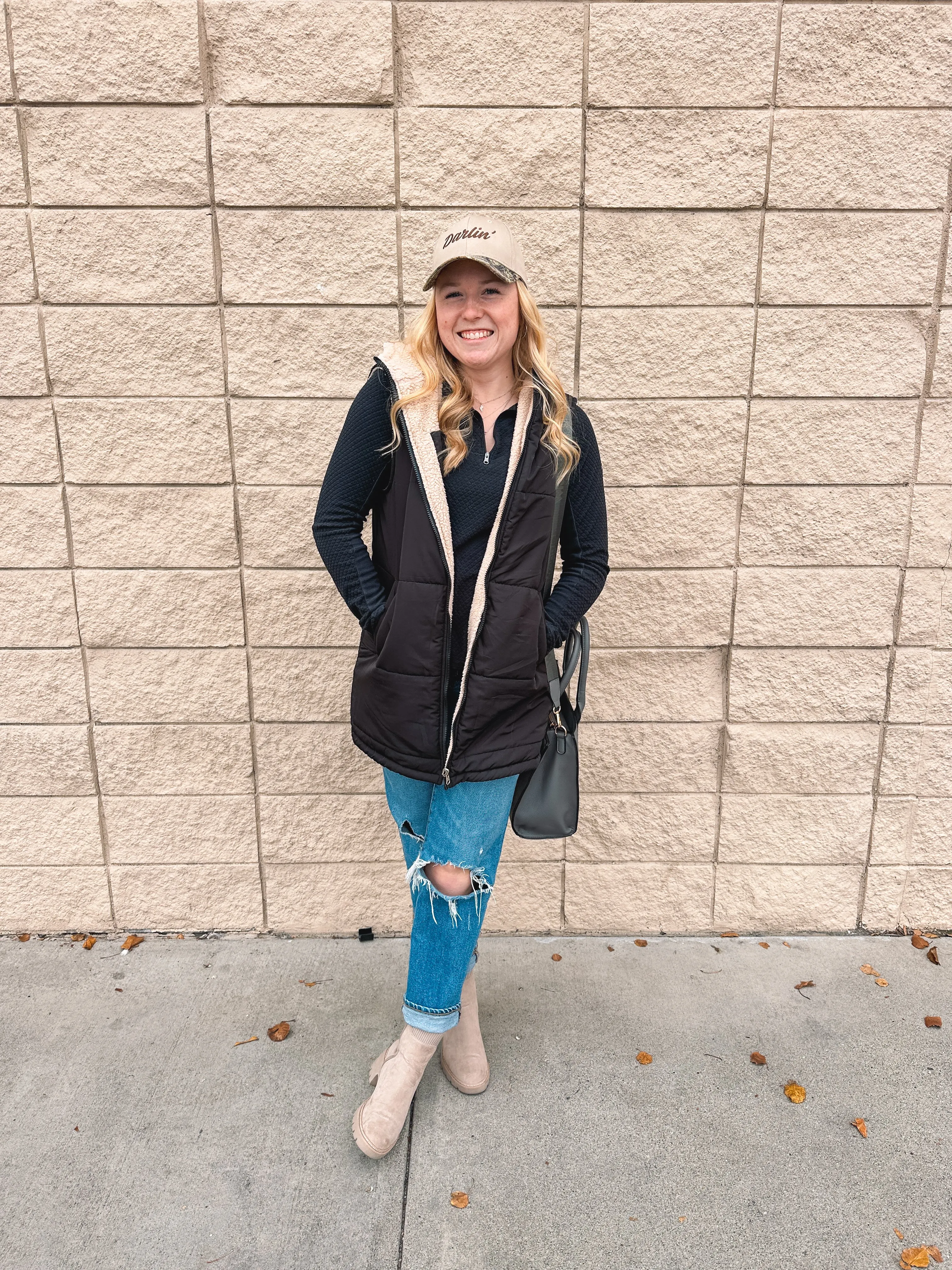 Long Reversible Puffer Vest