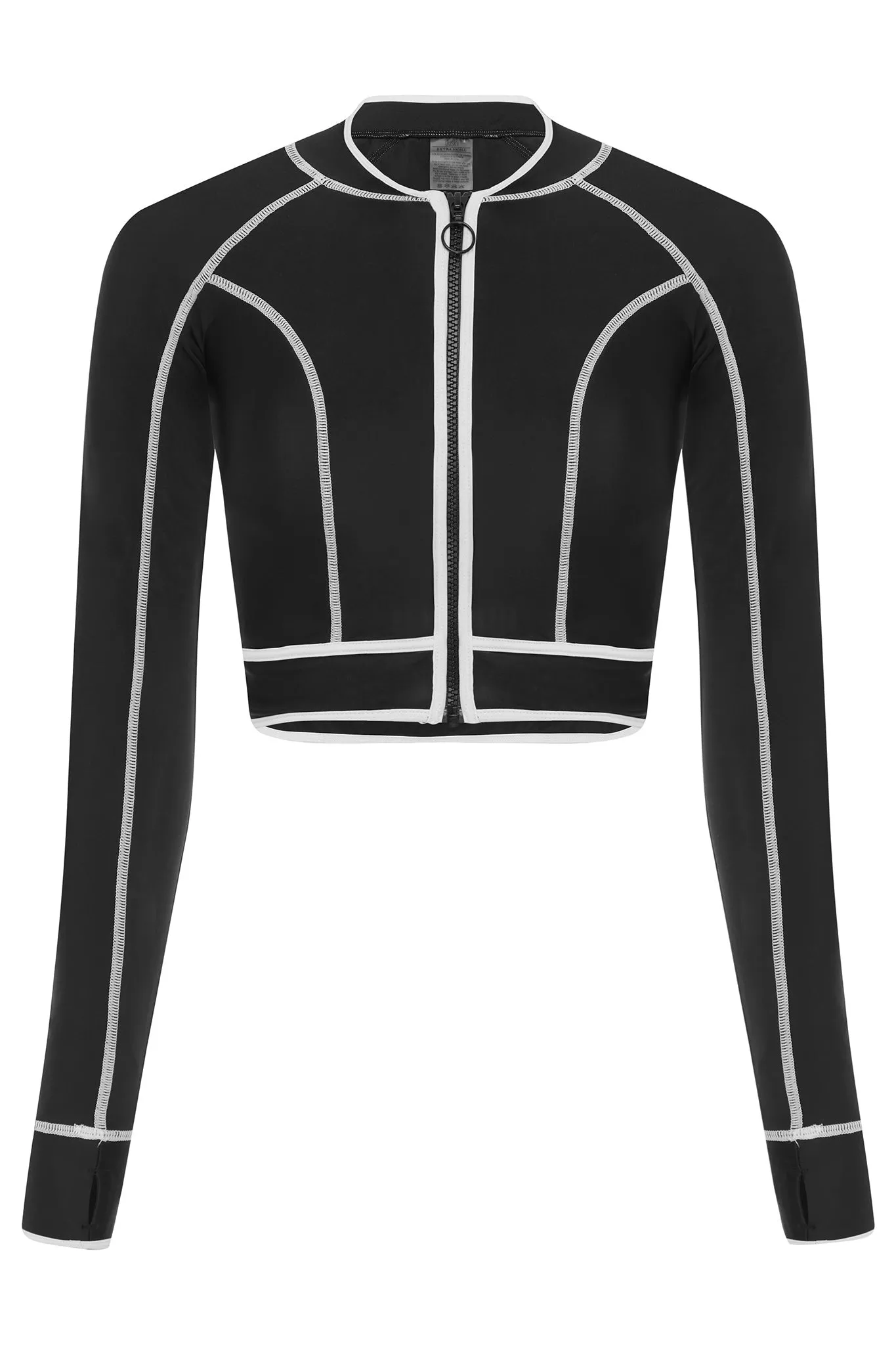 Long Sleeve Classic Panel Rash Top | Black & White