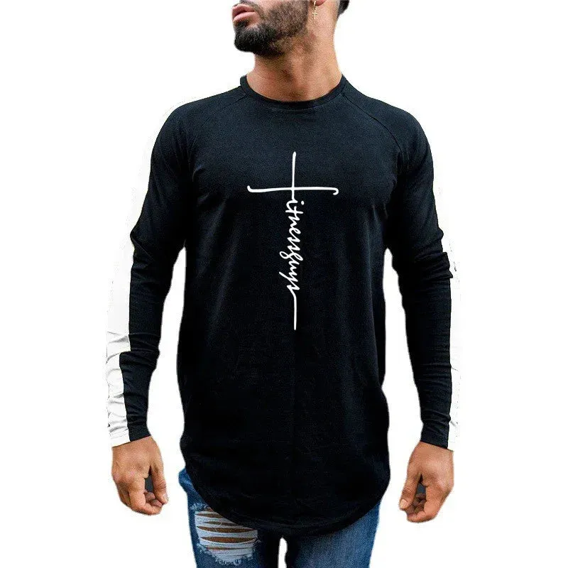 Long Sleeve  Gym Fitness Men's T-shirt