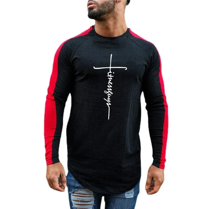Long Sleeve  Gym Fitness Men's T-shirt