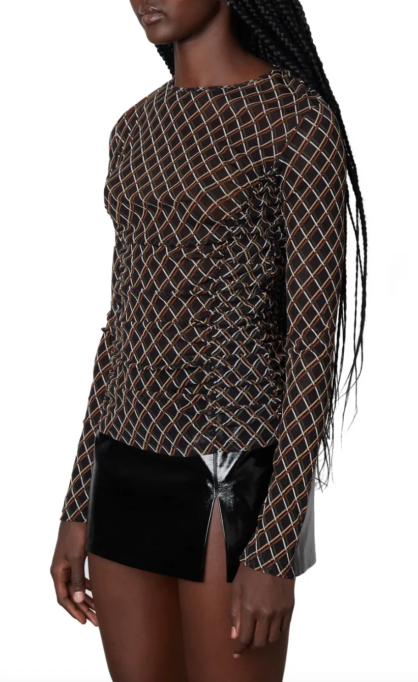Long Sleeve Mesh Top