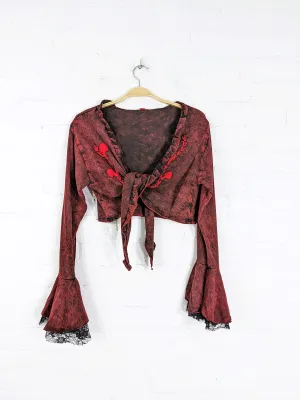 Long Sleeve Tie Top