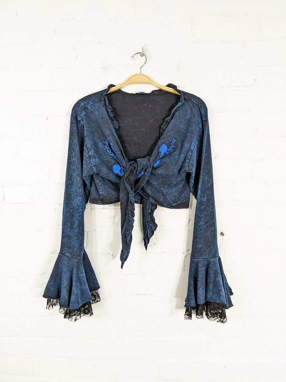Long Sleeve Tie Top