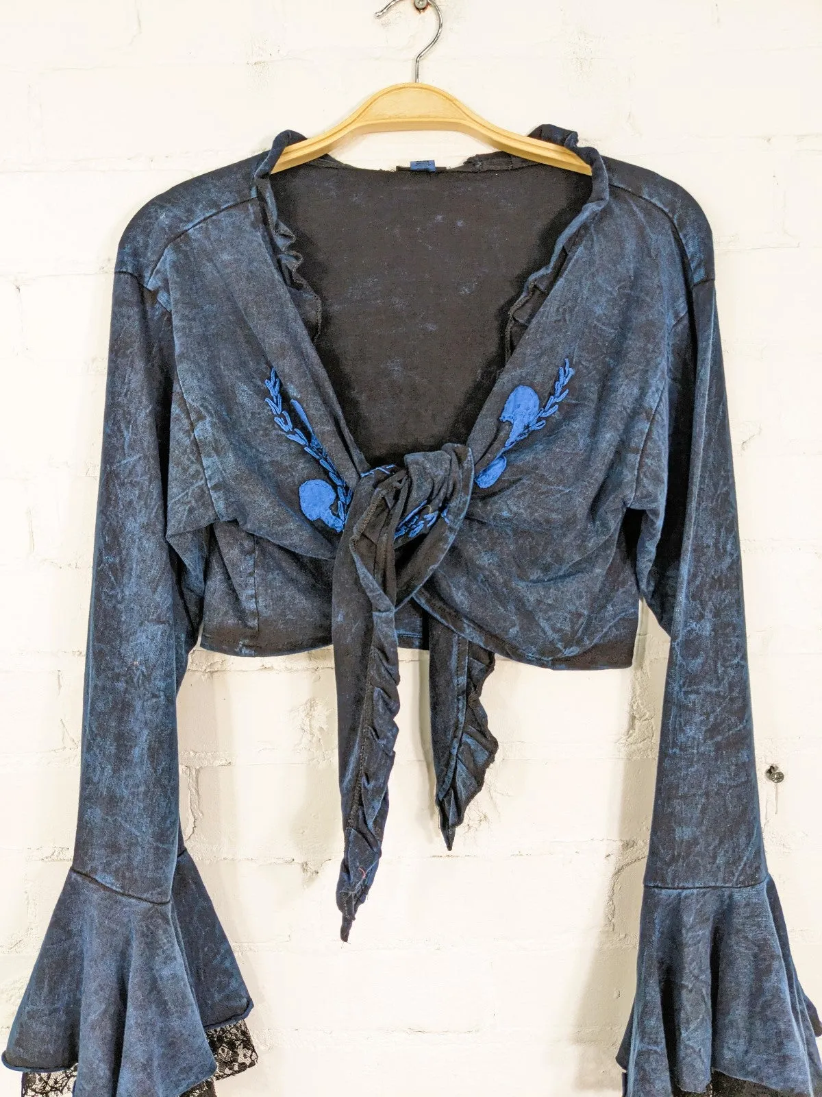 Long Sleeve Tie Top