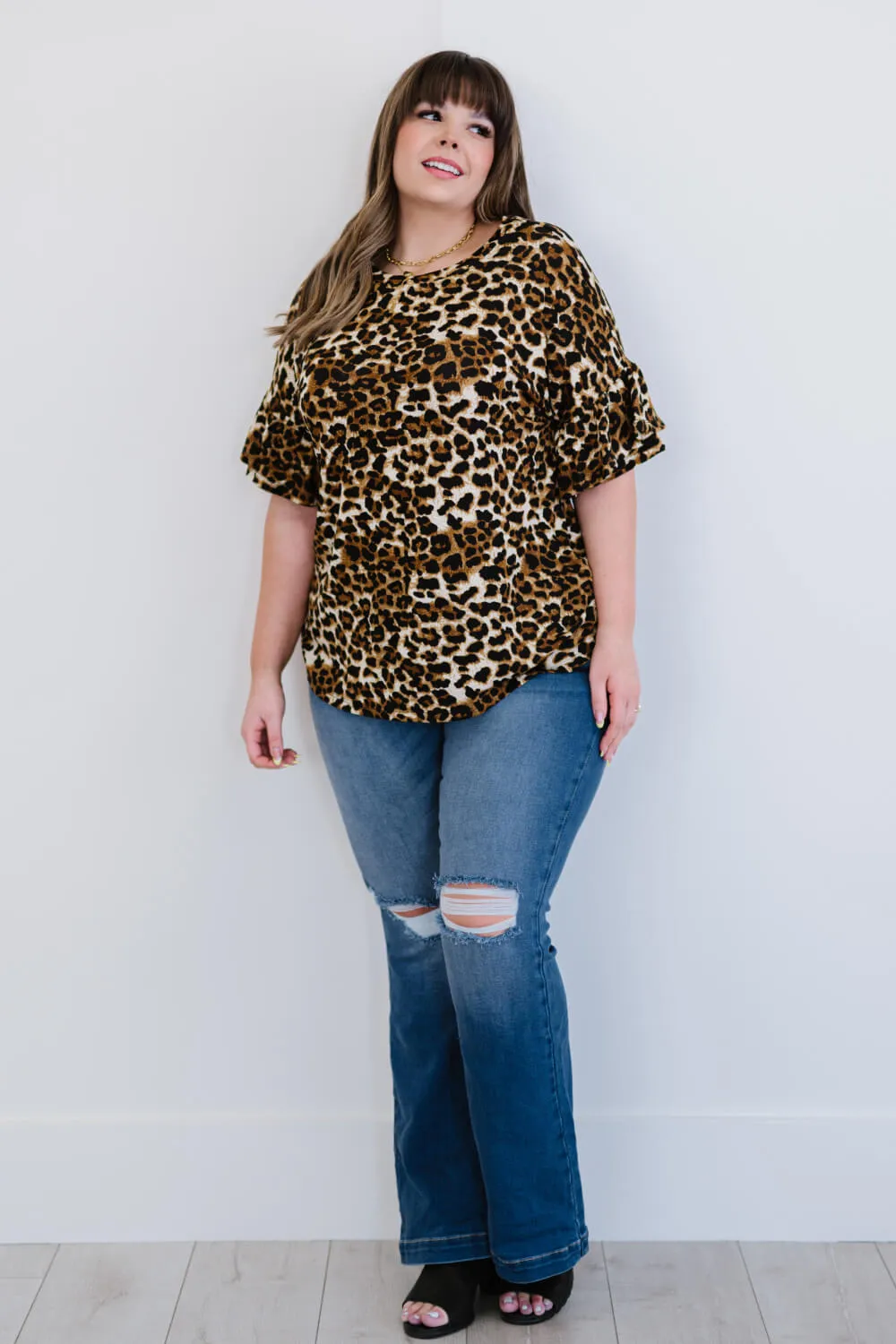 Lookin' Fabulous Full Size Run Leopard Print Tee