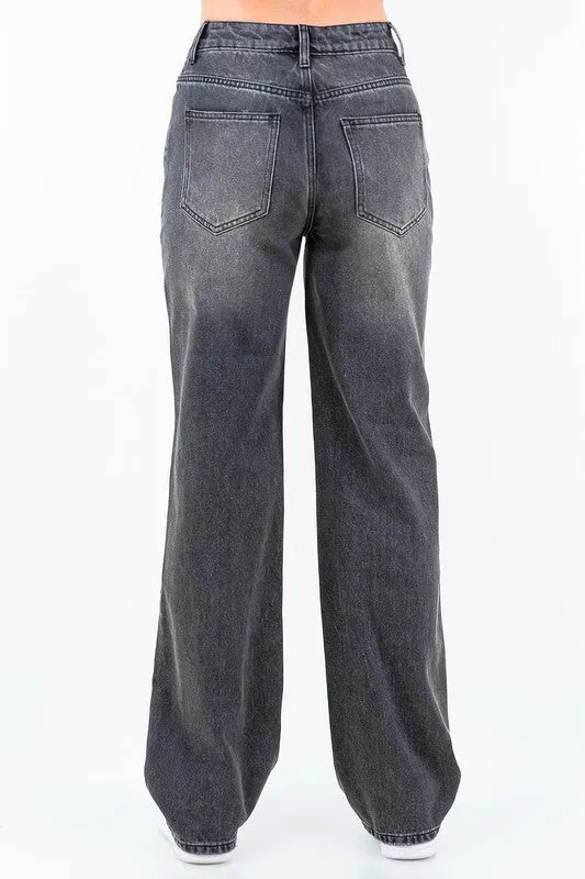 Loose Fit Straight Leg Jeans