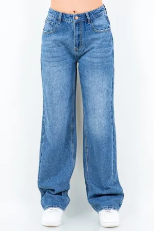 Loose Fit Straight Leg Jeans