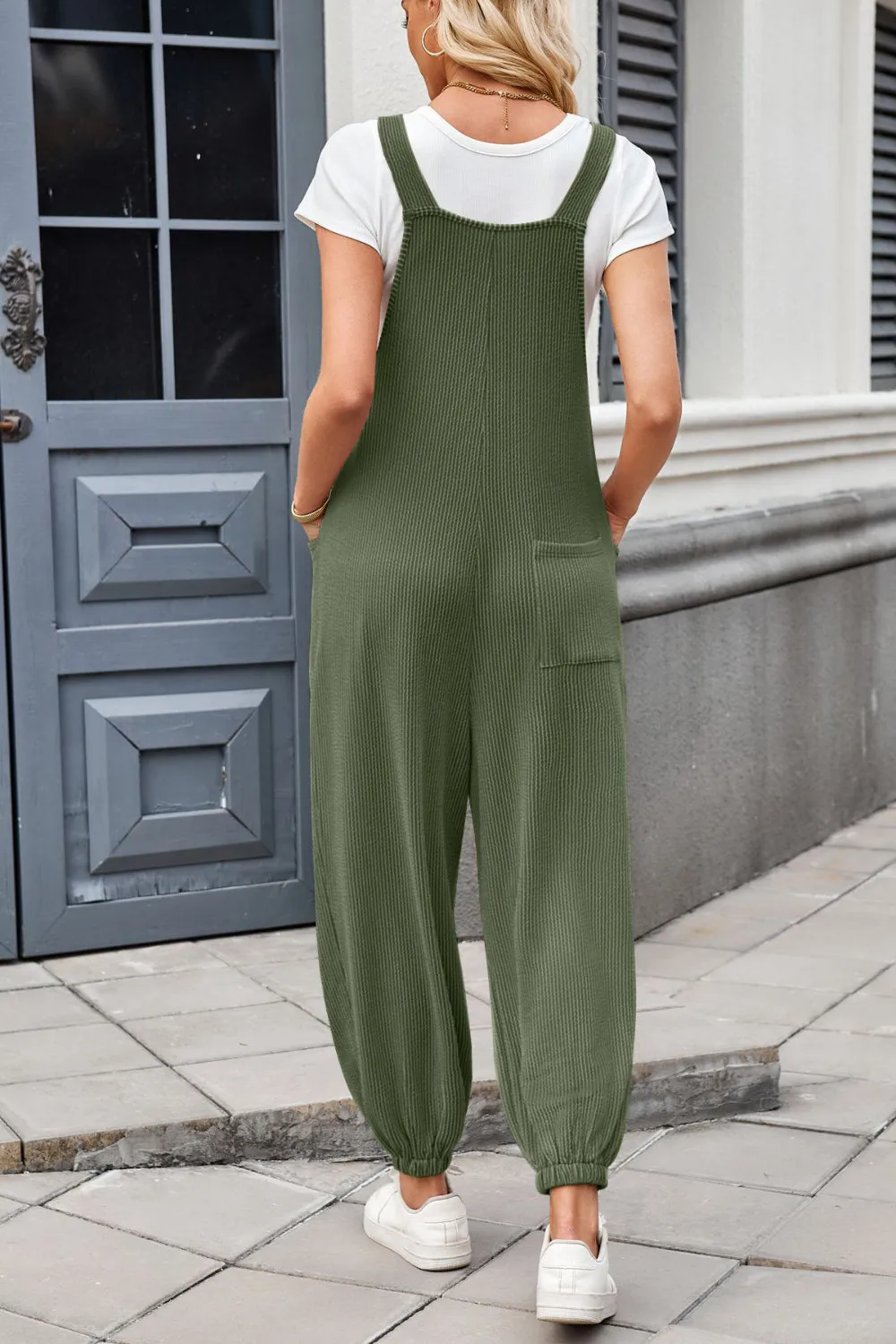 Lovelet Knotted Strap Overalls with Pockets