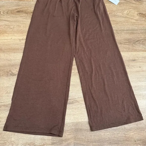 Lovers and Friends Brown Soft Lounge Knit Straight Pajama Pants Size Small NEW