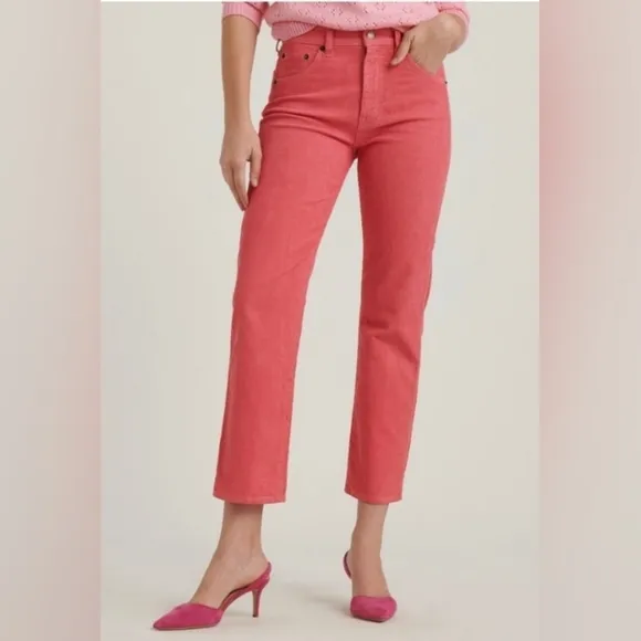 Lucky Brand Mid Rise Crop Straight Corduroy Jeans Size 12 NWOT