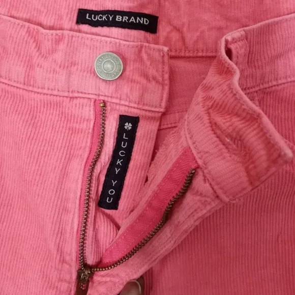 Lucky Brand Mid Rise Crop Straight Corduroy Jeans Size 12 NWOT