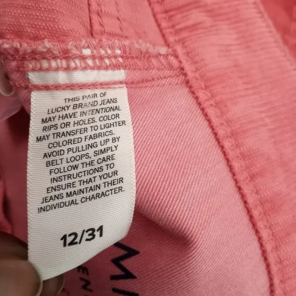 Lucky Brand Mid Rise Crop Straight Corduroy Jeans Size 12 NWOT