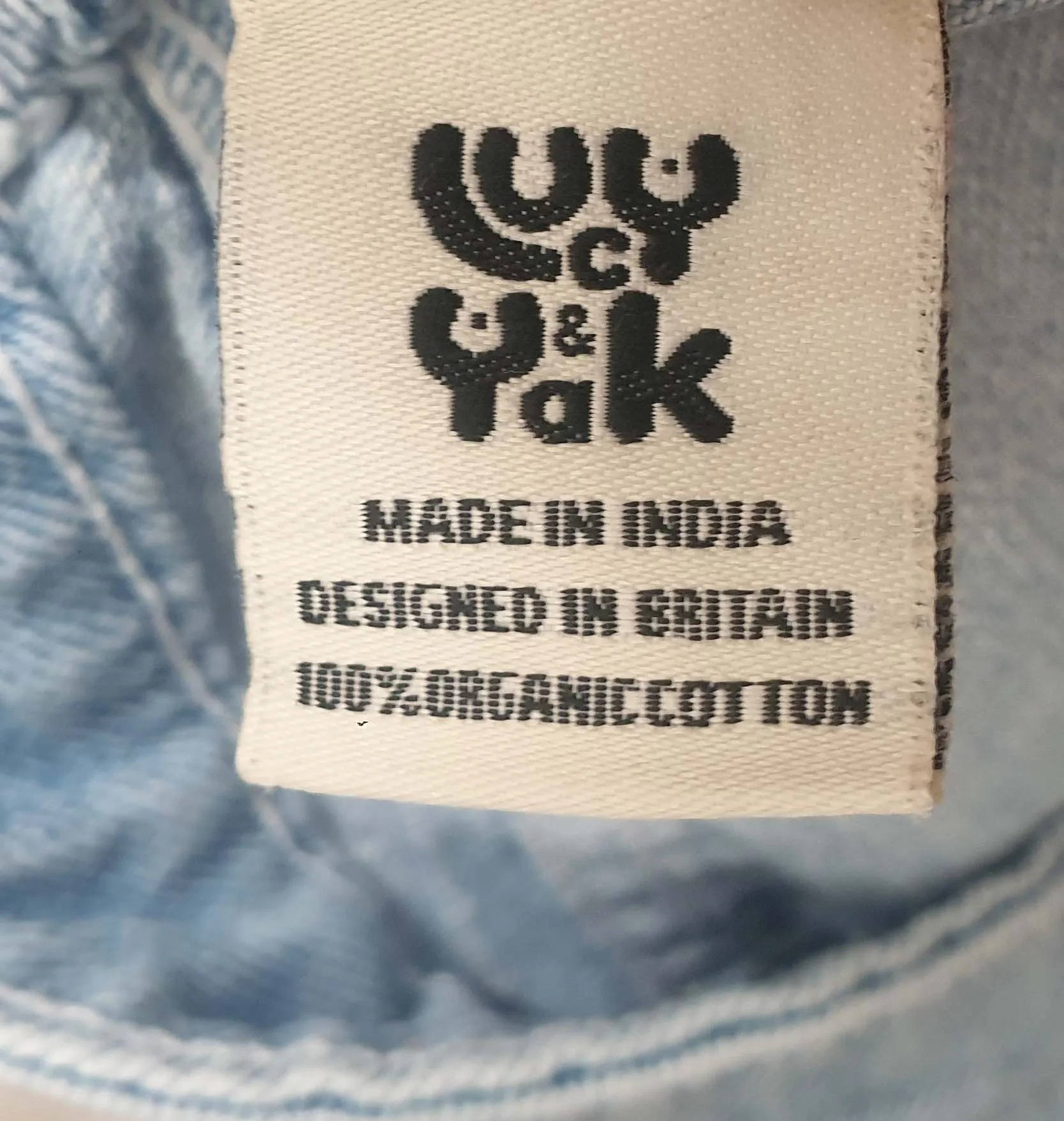 Lucy & Yak light denim jeans size W40/R, best fits size 20-22