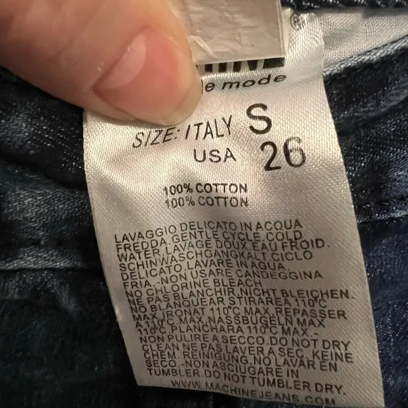 Machine Pour Neuf Mode Distressed Denim Overalls Skirt Size S (26)