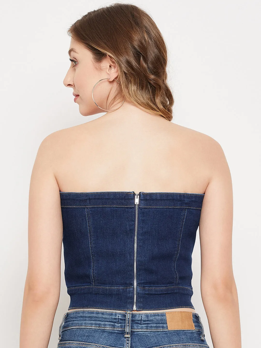 Madame Blue Denim Tube Top