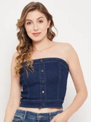 Madame Blue Denim Tube Top