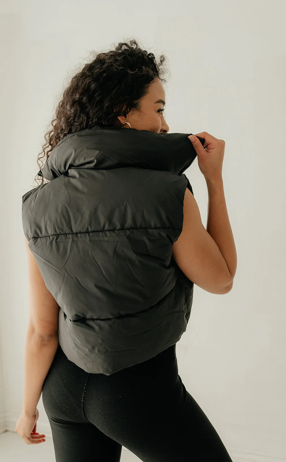 Madi Puffer Cropped Vest