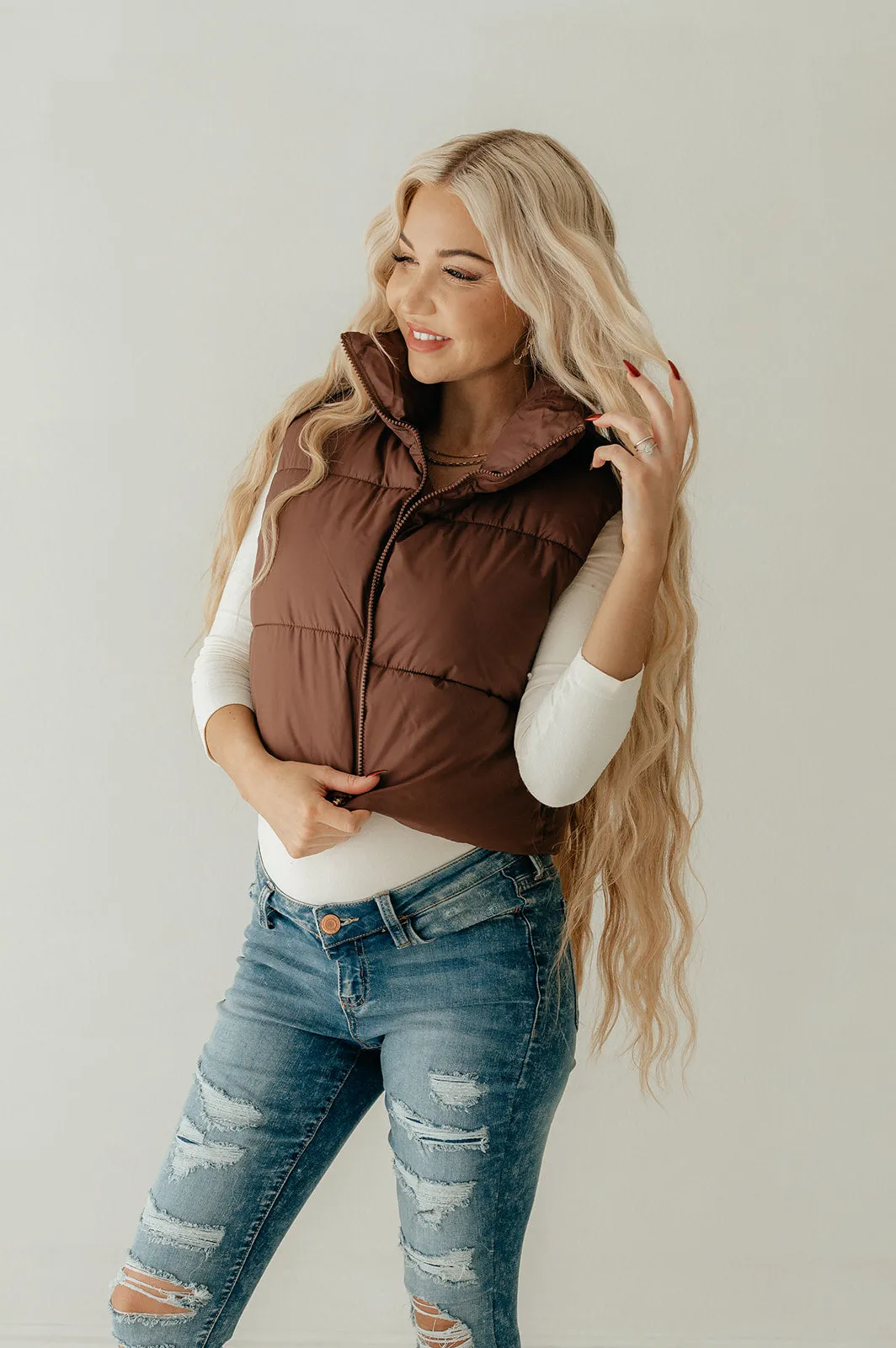 Madi Puffer Cropped Vest