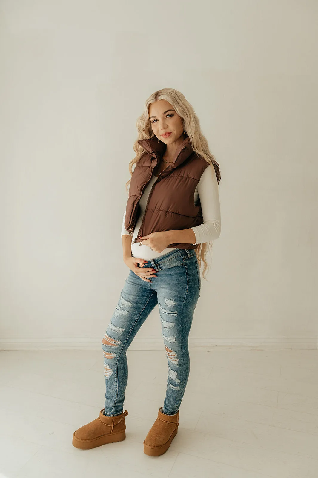 Madi Puffer Cropped Vest