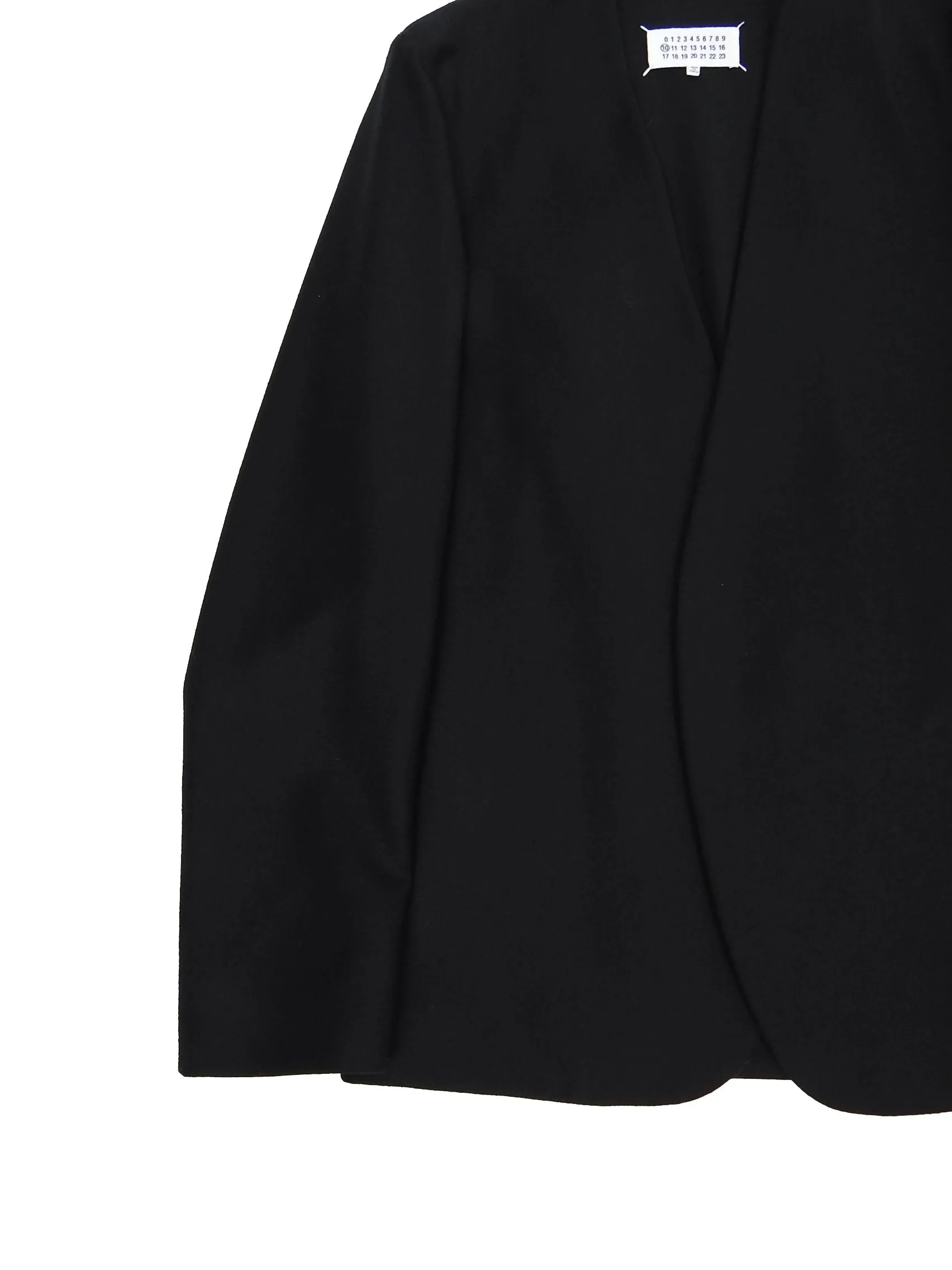 Maison Margiela Black Wool Collarless Suit Size 48