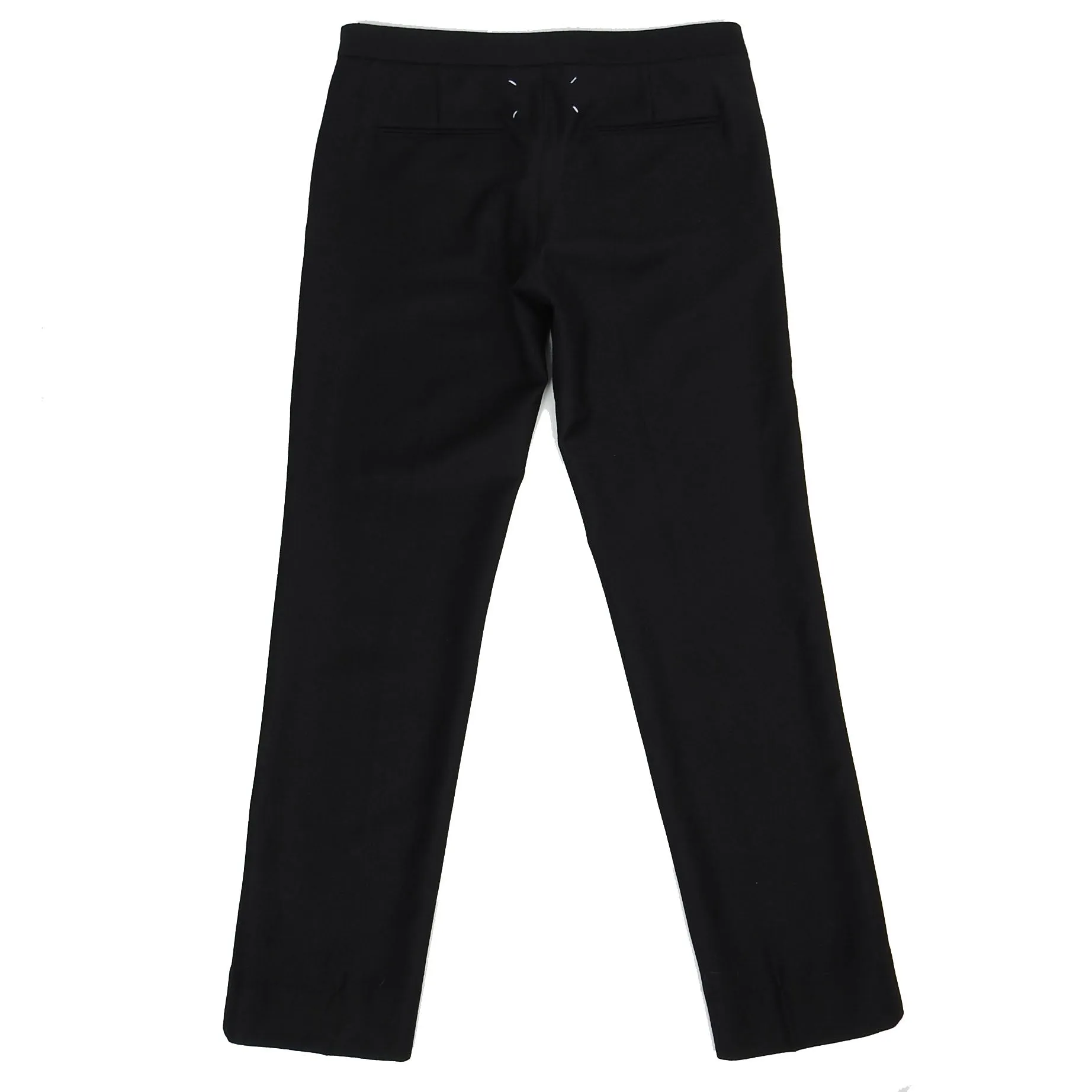Maison Margiela Black Wool Collarless Suit Size 48