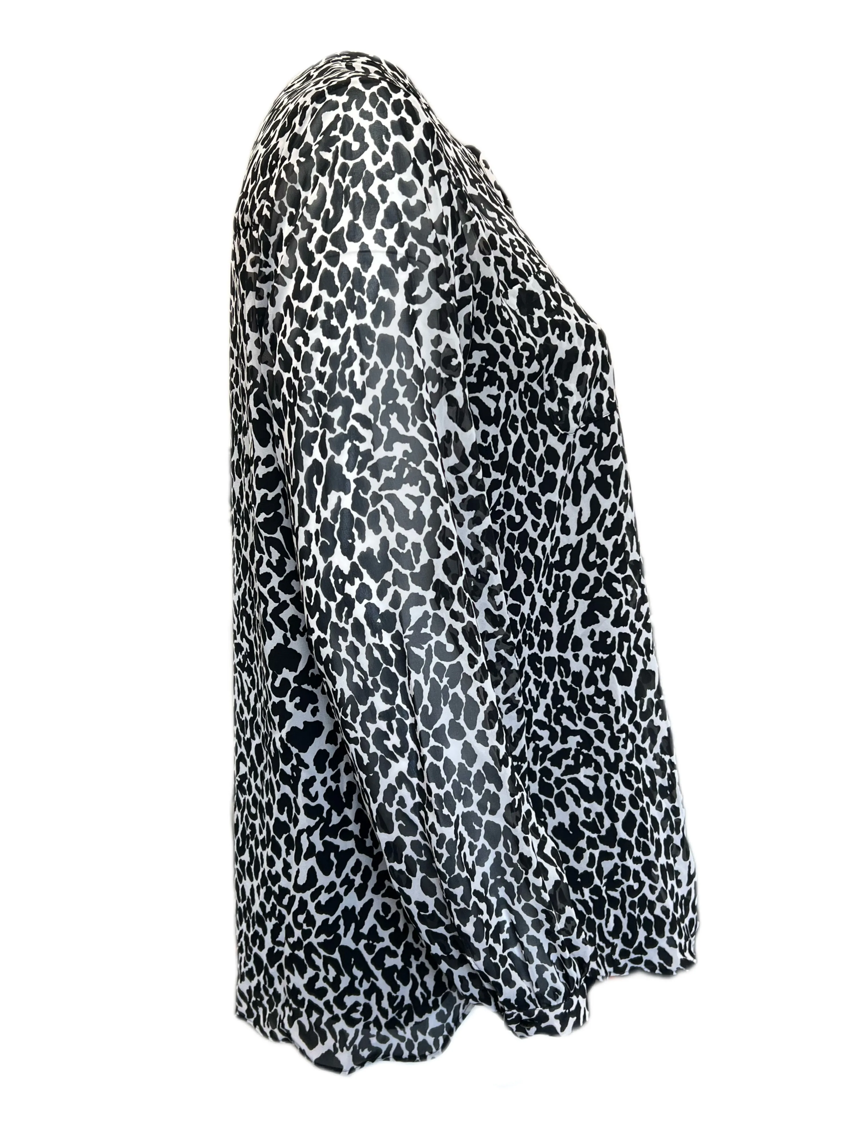 Marina Rinaldi Women's Brown Baciato Animal Printed Blouse Size 16W/25 NWT